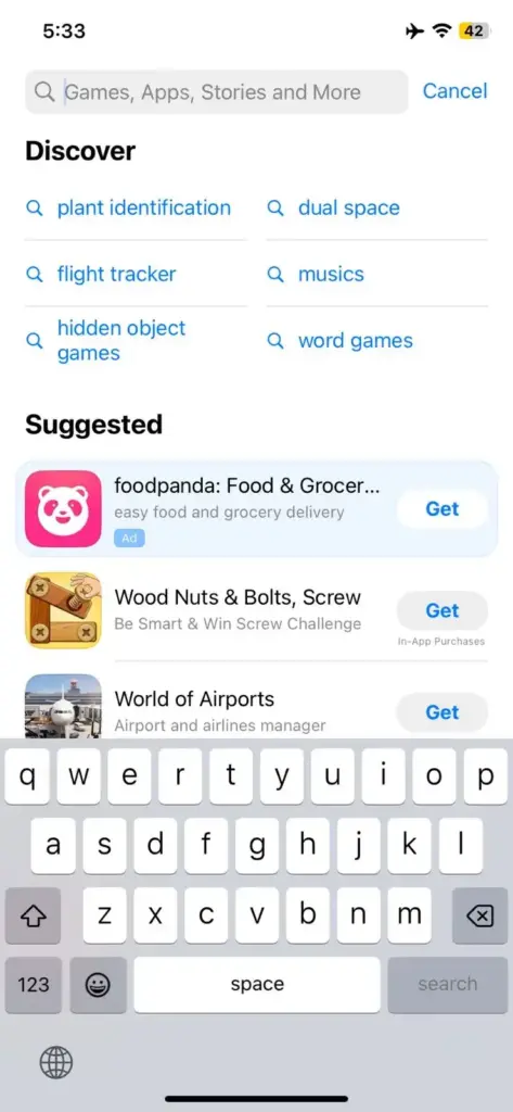 Step 2 Search Meitu in AppStore